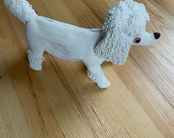 Vintage Walborg White Beaded Poodle Bag Japan Rare