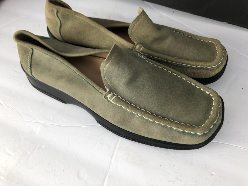 anne klein suede loafers