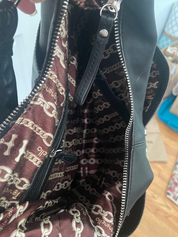 Tignanello Black Polished Pocket Leather Hobo Bag - image 3
