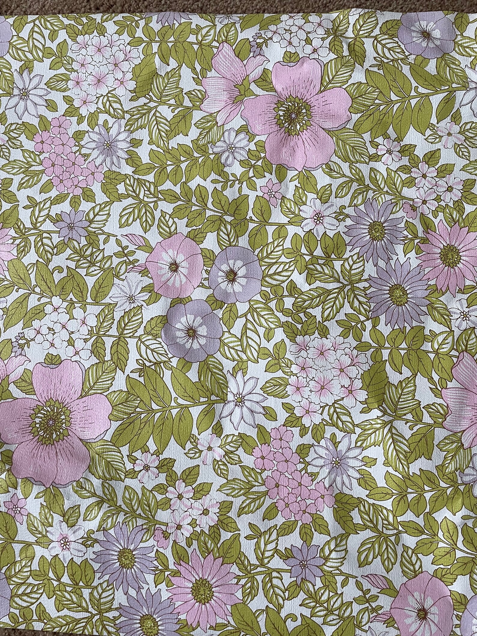 Vintage Floral Vinyl Wallpaper Etsy