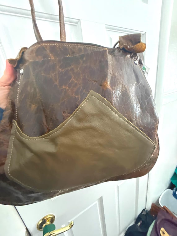 Lilypad Creations Handmade Patchwork Leather Cros… - image 2