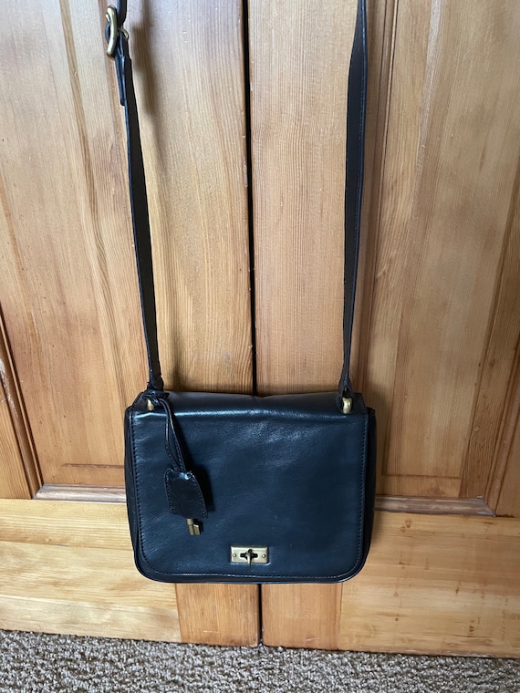 Fossil Black Leather Crossbody Bag - image 2