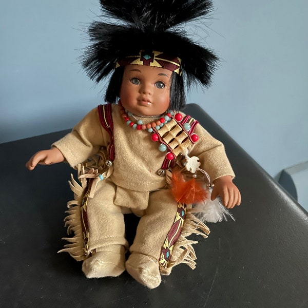 Marie Osmond Mato Tiny Tot Hand Numbered Native American Indian Sitting Doll