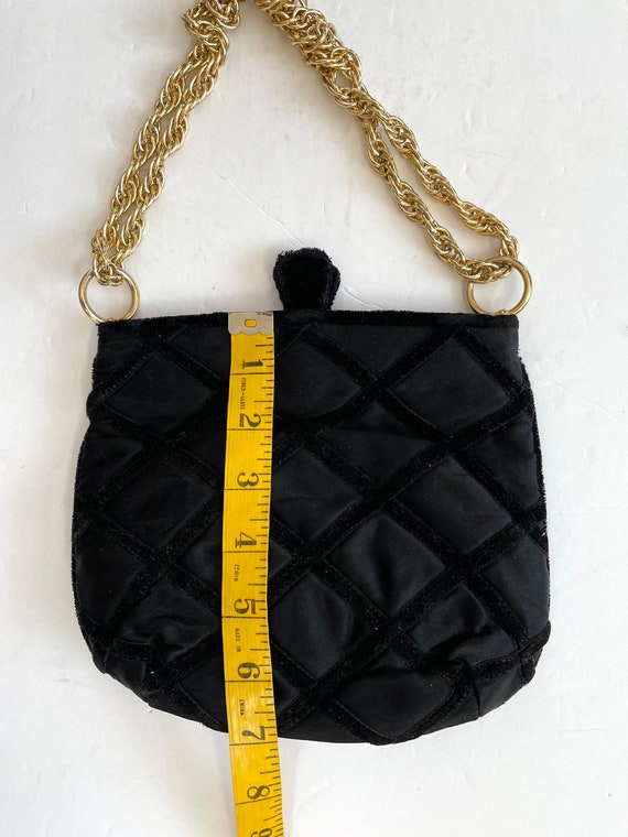 Vintage Magid Black Fabric Evening Crossbody Bag - image 2