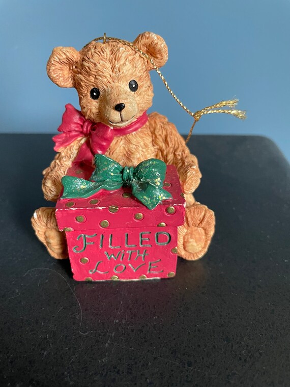 Vintage Teddy Bear Music Box Ornament by San Franciso Music Etsy