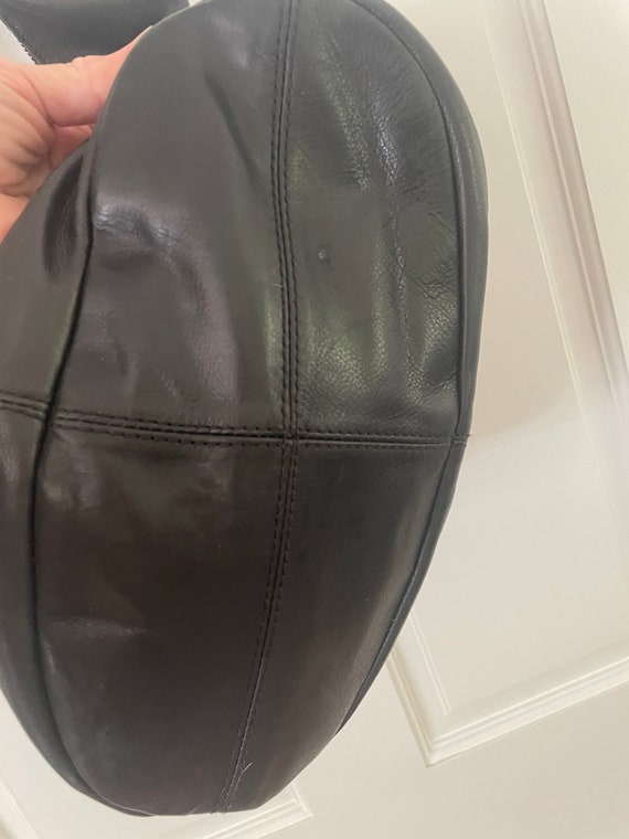 Tignanello Black Polished Pocket Leather Hobo Bag - image 8