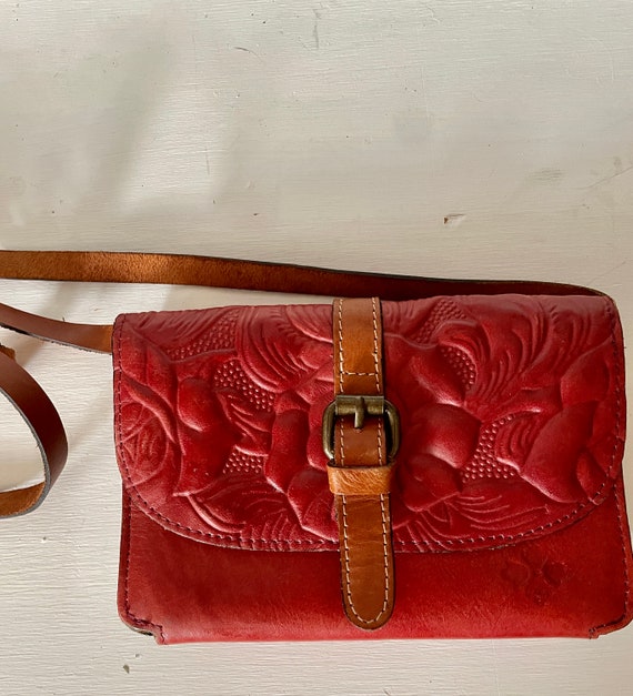 Patricia Nash Rose Tooled Leather Small Crossbody… - image 9