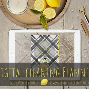 Digitaler Putzplaner: Hyperlink Putzplan, Putzplan, Rezepte (Druckbare PNG)