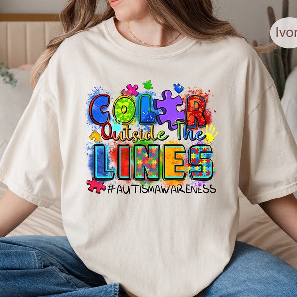 Color outside the lines Autism Awareness png sublimation design download, Autism Awareness png, Autism png, sublimate designs download