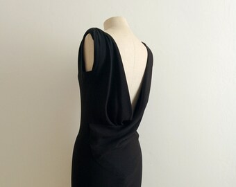 Balenciaga black silk dress