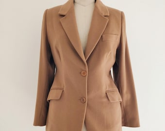 Pure Cachemire camel blazer, Made in Italy