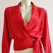 80s pure silk sweet heart blouse