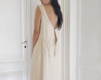 COMME DES GARCONS fine linen-silk multilayered dress from Spring-Summer 1998