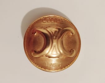 CÉLINE gold metal Triomphe button