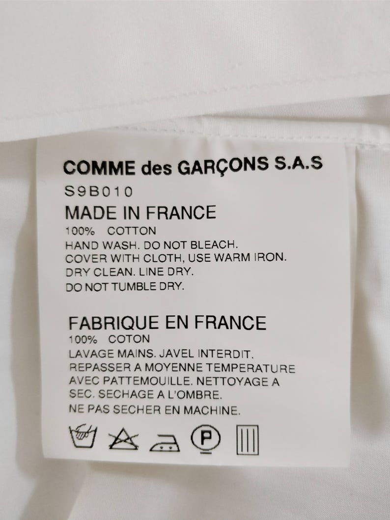 Comme des Gar\u00e7ons ruffled white cotton shirt
