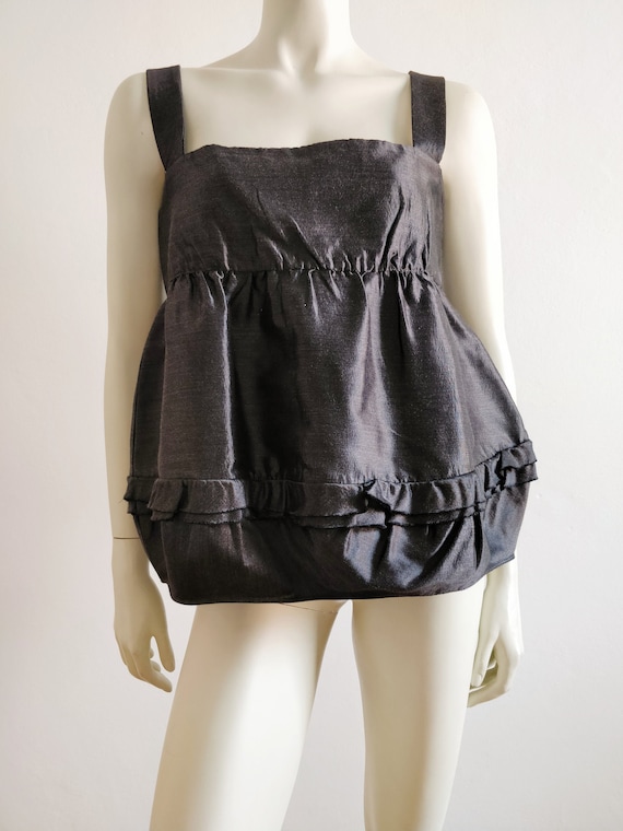 Marni silk-wool balloon top
