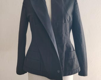 YOHJI YAMAMOTO SS 1989 black cotton utility jacket