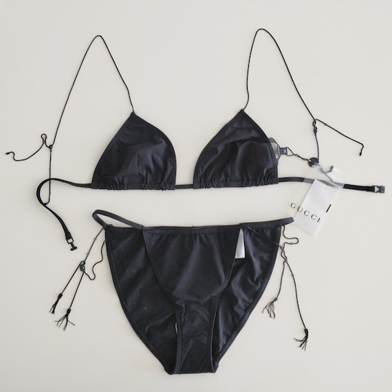 GUCCI by Tom Ford black silver chain bikini from … - image 1