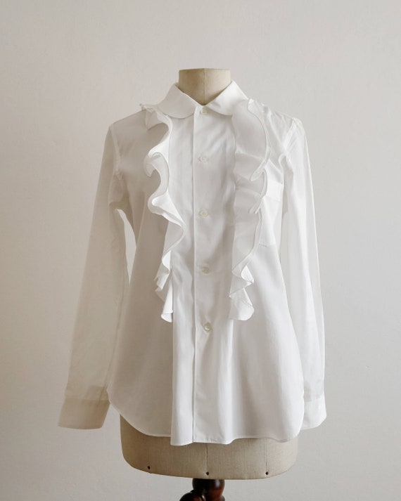 Like Boys ruffled white cotton shirt
