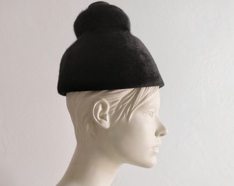 1960s wool double cap hat