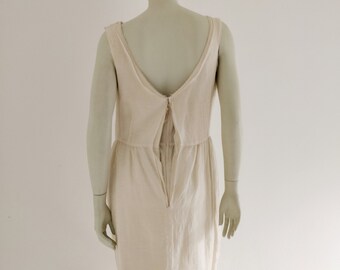 COMME DES GARCONS fine linen-silk multilayered dress from Spring-Summer 1998