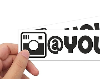 Autocollants de nom d'utilisateur pour votre Instagram, tag de médias sociaux, autocollants personnalisés, décalcomanies personnalisées