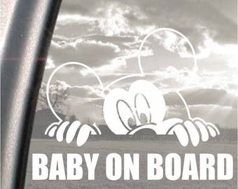 Mickey Baby On Board Etsy