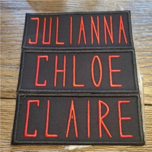 Custom NAME TAG,Personalized Embroidered PATCH, for your Ghostbusters uniform /Iron on/Sew on/ 12cm x 4.5cm,1.75Hx5W image 6