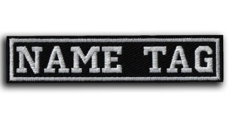 PERSONNALISÉ, Votre Nom, Tag, PATCH, Brodé Airsoft Biker, Coudre, Repasser sur image 2