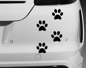 4 X Paw Print Chien Chat Autocollants vinyle