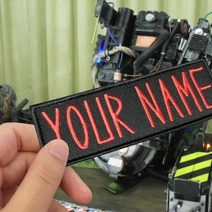 Custom NAME TAG,Personalized Embroidered PATCH, for your Ghostbusters uniform /Iron on/Sew on/ 12cm x 4.5cm,1.75Hx5W