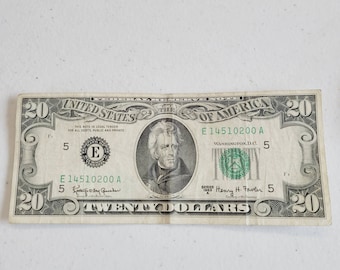 1963 A 20 Twenty Dollar Bill Currency E