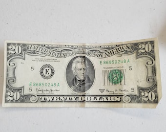 1963 A 20 Twenty Dollar Bill Currency E