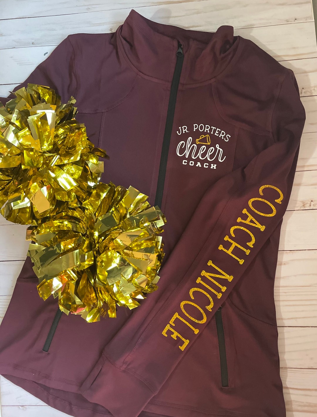 Coach Jacket, Cheer Team Jacket, Cheer Coach Track Jacket, Custom Coach