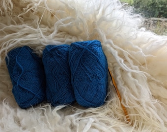 Blue Shetland Lace Weight Yarn - 100% Pure Shetland Yarn