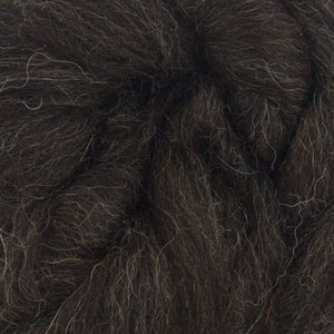 Shetland Wool Black Roving / Wool Tops - 25g. 1oz. Undyed British Wool ~ Eco Friendly ~ Happy Sheep. Spinning Felting.