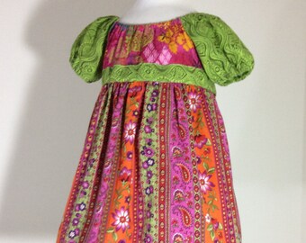 Girl's size 3  Peasant  style dress READY to SHIP