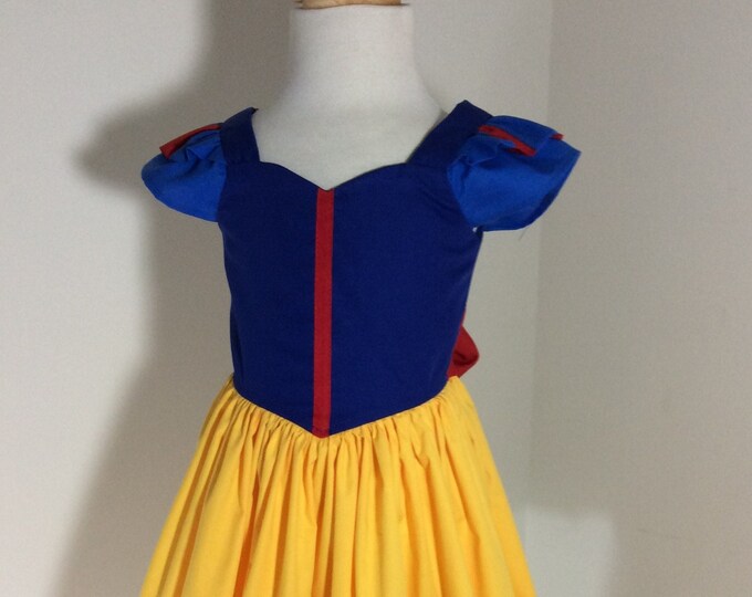 Snow White Dress With Red Trim - Etsy