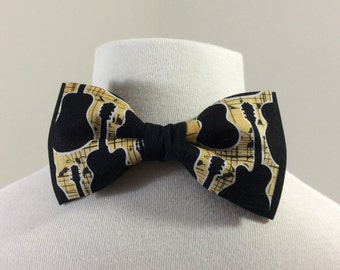 Guitar and Music bow tie