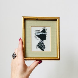 Original Painting, Silhouette Portrait Woman