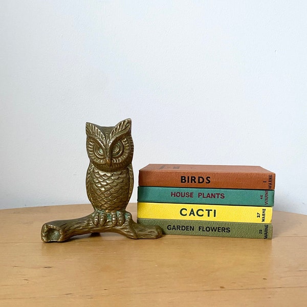 Brass Owl, Vintage Brass Ornament, Owl Figurine
