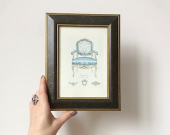 Framed Print of Italian Baroque Chair