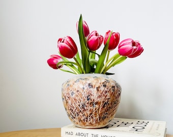 Stoneware Pottery Vase, Handmade Vase