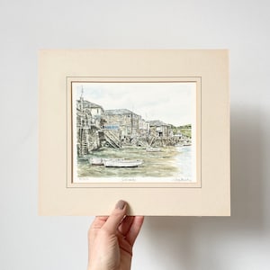 Philip Glyn Martin, Salcombe, Nautical Print, Fishing Boats, Limited Edition Print, Unframed Print image 1