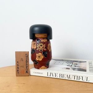 Creative kokeshi by Master Yoshio Ohtani, Creative kokeshi doll, Wooden Hand-pained Japanese Doll