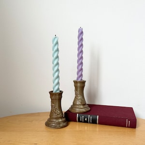 Handmade pottery candle holders