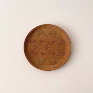 Carved Wood Wall Plaque, Floral Wood Carving, Folk Art, Handmade Wall Plaque