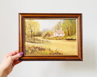 Vintage Oil Painting, Landscape, Original Signed Art, Framed Oil Painting