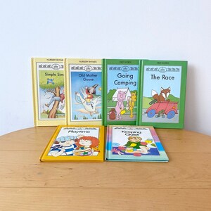 Vintage Kinderbuch, Lerne neue Worte, 6Er Set Bücher