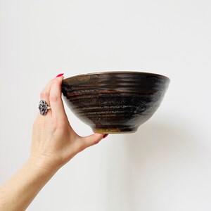 Handmade Pottery Bowl, Brown Bowl, Natural Home Decor
